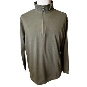 LinkSoul NEW Quarter Zip Men's Large Gray Pullover Luxury Golf Lightweight